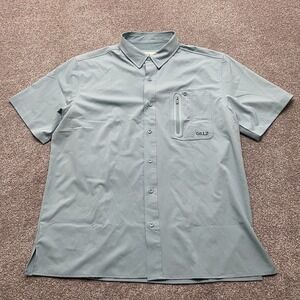Gillz Shirt Mens Large Blue Short Sleeve Fishing Outdoor Performance Pocket